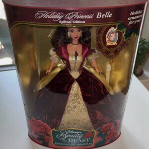 1997 Holiday Princess Belle Disney Beauty and the Beast Barbie Doll 16710 NIB
